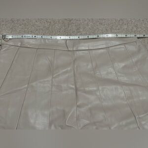 Neutral Taupe Faux Leather Skirt